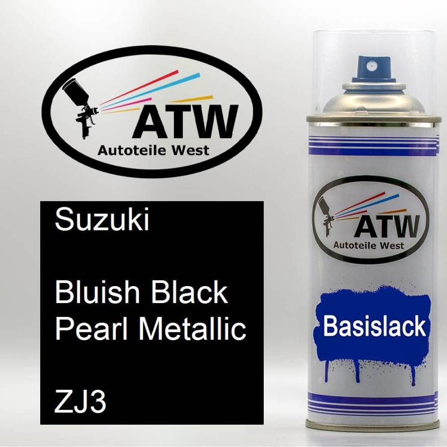 Suzuki, Bluish Black Pearl Metallic, ZJ3: 400ml Sprühdose, von ATW Autoteile West.